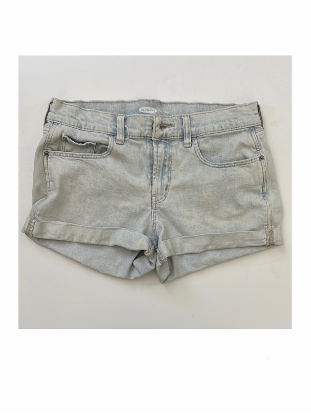 Old Navy Blue Jean Shorts Cuffed Hem Lightweight